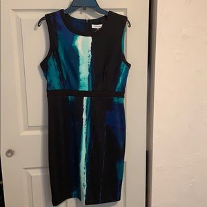 Calvin Klein watercolor print dress